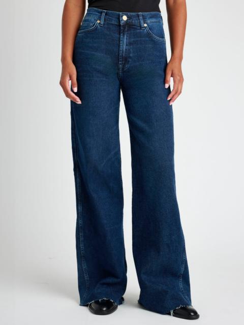 Splendid Slim Palazzo Raw Hem Jean