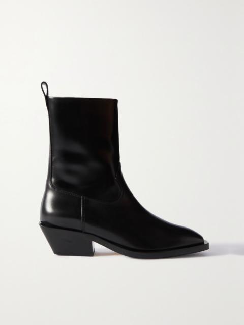 Aeyde Luis leather ankle boots Black