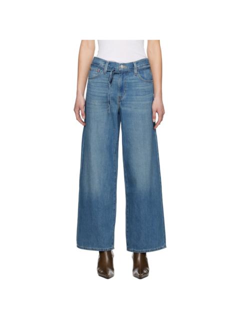 Levi's Blue XL Baggy Straight Linen+ Jeans