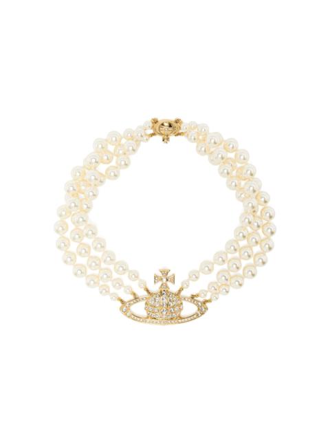 Vivienne Westwood Bas Relief three-row choker necklace