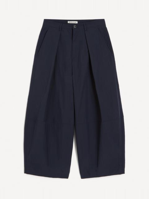YMC Navy Deadbeat Wide-Leg Trousers