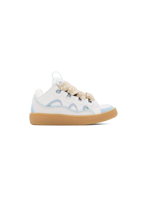 Lanvin SSENSE Exclusive Blue & Gray Curb Sneakers