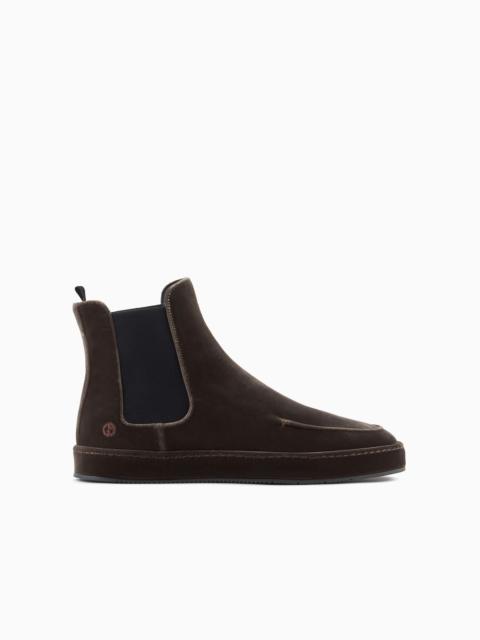 GIORGIO ARMANI Velvet ankle boots