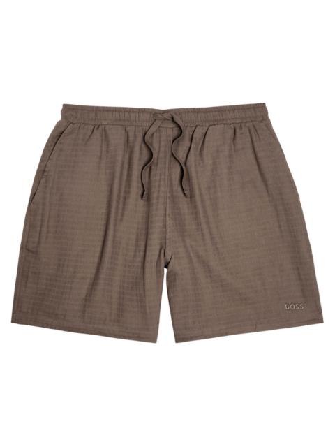 BOSS Boss Logo-embroidered Cotton Shorts