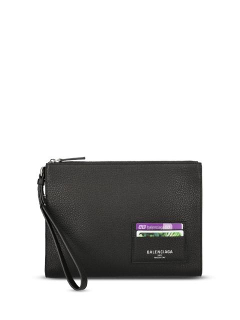 BALENCIAGA LEATHER POUCH WITH ZIP