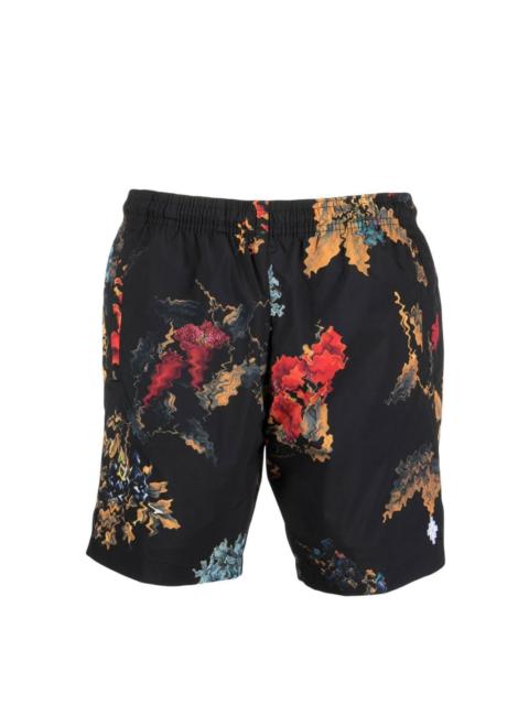 abstract print swim shorts