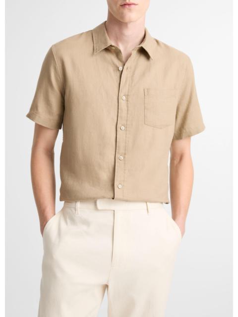 Vince Linen Short-Sleeve Shirt