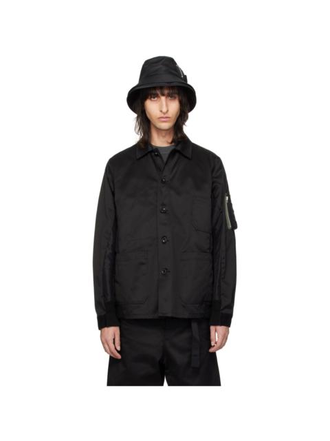sacai cotton shirt jacket