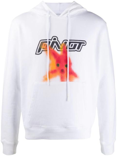 Off-White 플라스틱 물고기 인쇄 된 후드