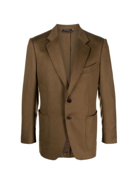 single-breasted silk blazer