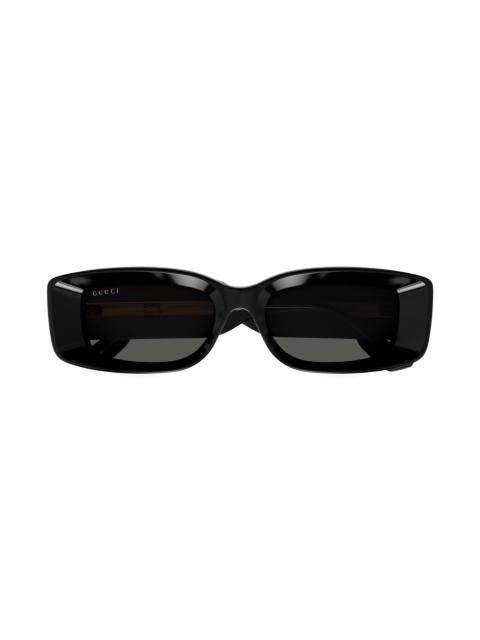 GUCCI Women's Thickness 53MM Rectangular Sunglasses - Black Grey
