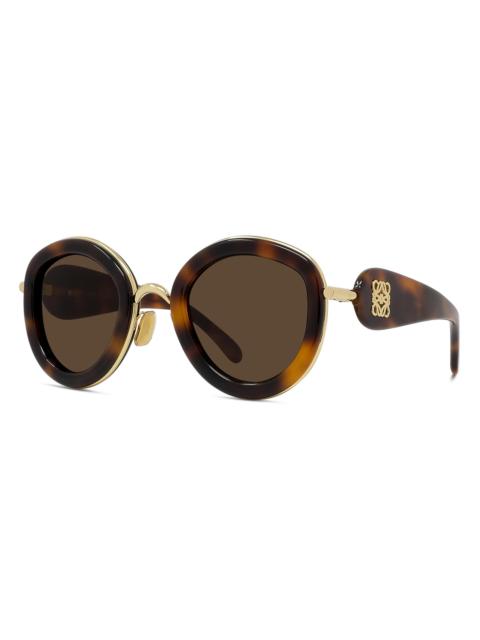 Loewe Men's Metal Round 49MM Sunglasses - Dark Havana Green