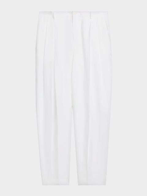 Dolce & Gabbana Men's Linen Double-Pleated Pants