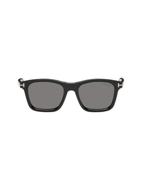 TOM FORD Black Polarized Barron Sunglasses
