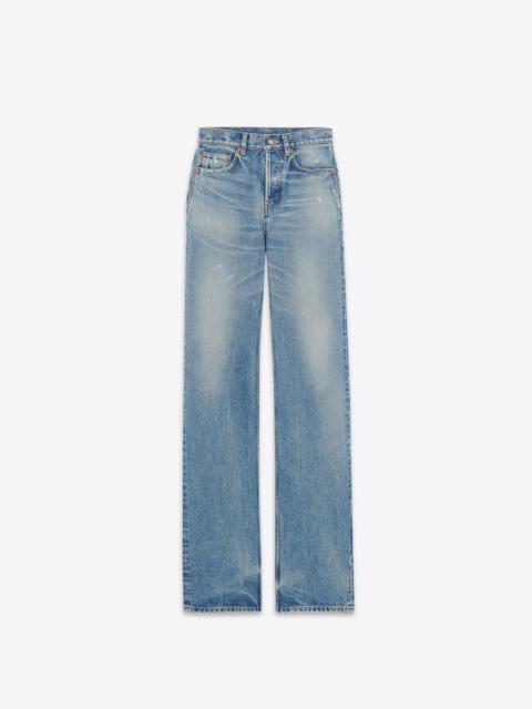SAINT LAURENT long straight jeans in charlotte blue denim