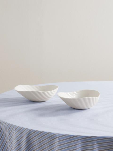 Gohar World Small set of two porcelain bowls Off-white