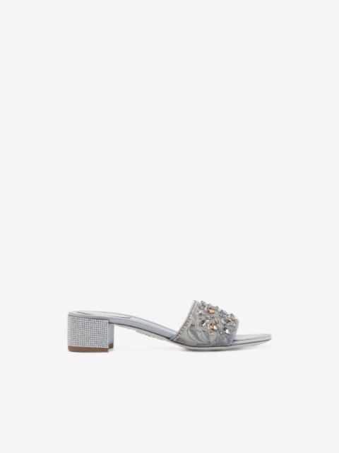 RENE CAOVILLA Christy crystal-embellished lace sandals
