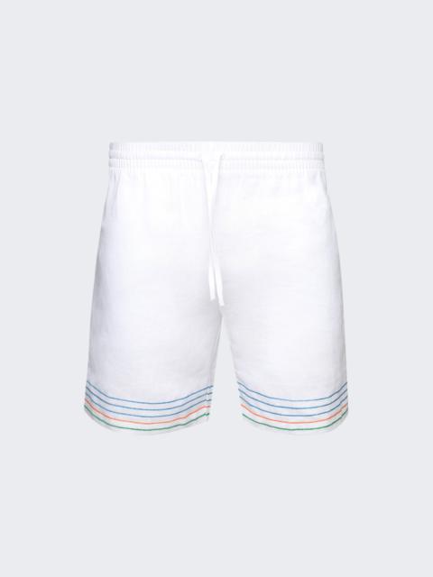 CASABLANCA Embroidered Shorts White