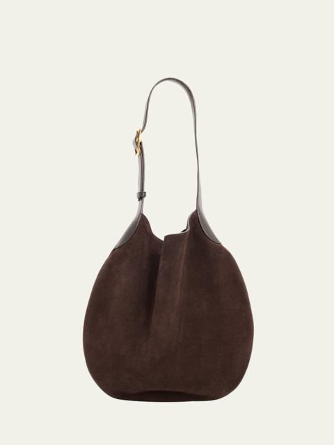NILI LOTAN Jagger Suede Shoulder Bag