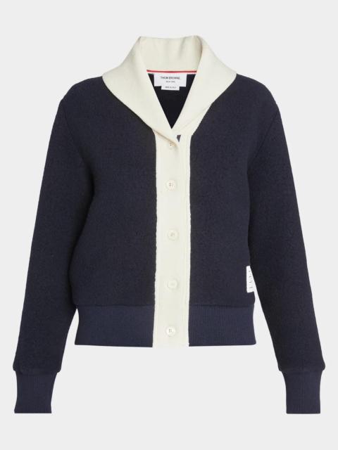 Thom Browne Shawl Collar Wool-Blend Cardigan