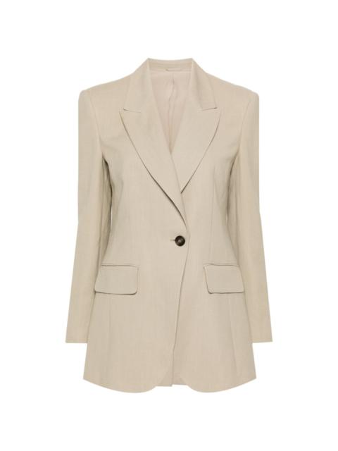 peak-lapels knitted blazer