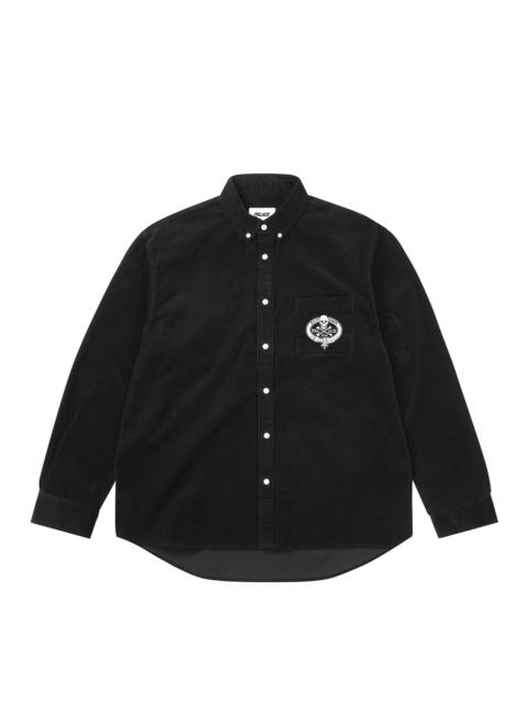 PALACE SKULL CREST CORD SHIRT BLACK