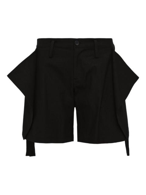 Yohji Yamamoto draped-detail tailored  shorts