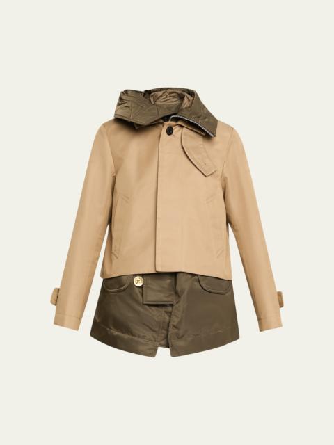 ジャケット・アウター Sacai Cotton Gabardine Wool Melton Coat sacai Cotton Gabardine x Wool Melton Coat | sacai | REVERSIBLE