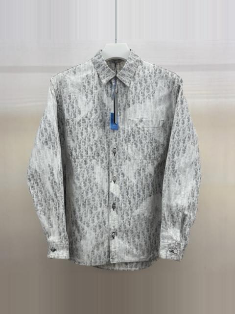 Dior Dior All-Over Monogram Print Denim Shirt Jacket