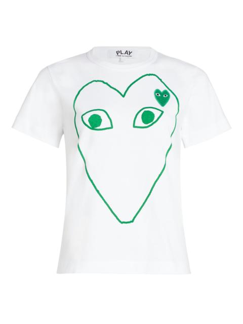 Comme des Garçons PLAY Women's Heart Logo Graphic T-Shirt - White