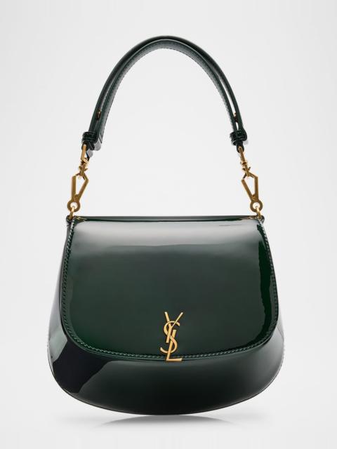 SAINT LAURENT YSL Flap Top-Handle Bag in Patent Leather