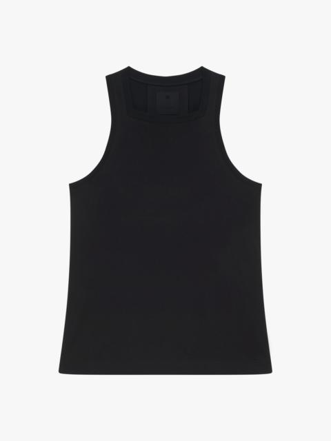 SLIM FIT TANK TOP WITH SQUARE COLLAR