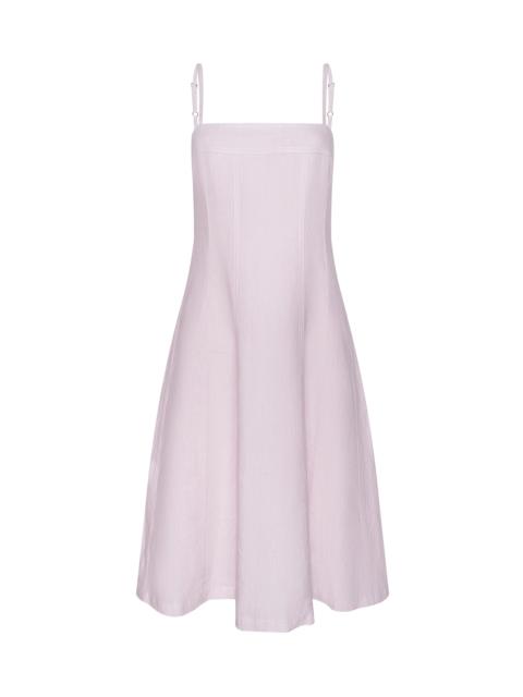 L'AGENCE Mitzy Linen Midi Dress