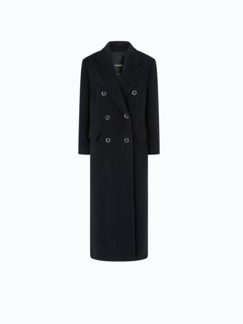 PINKO LONG DOUBLE-BREASTED COAT IN WOOL-BLEND FABRIC