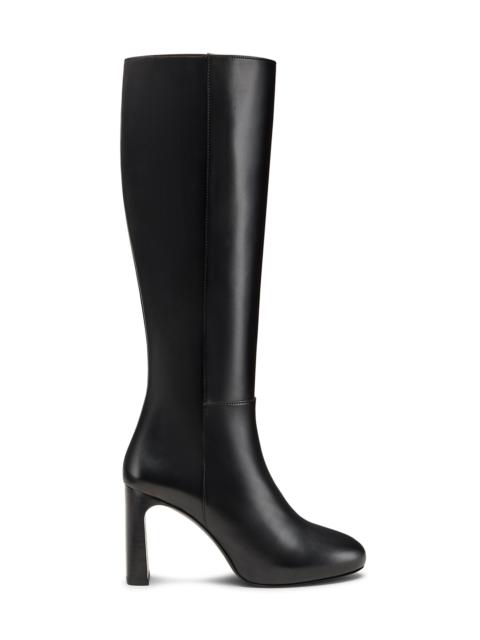 Stuart Weitzman Women's Babette 90MM Platform Zip Leather Knee Boots - Black