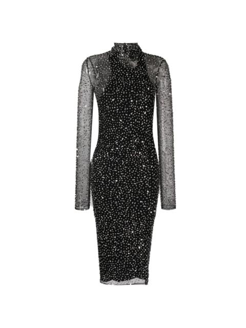 Tegan crystal-embellished midi dress