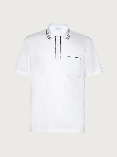 FERRAGAMO SHORT SLEEVED POLO WITH LOGO