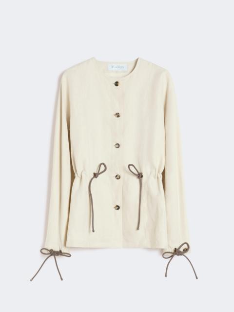 Max Mara CAREZZA Linen and silk jacket - BEIGE