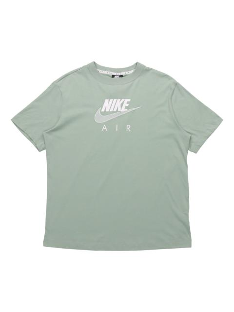 Nike (WMNS) Nike Air Logo Casual Sports Short Sleeve Green CZ8615-006