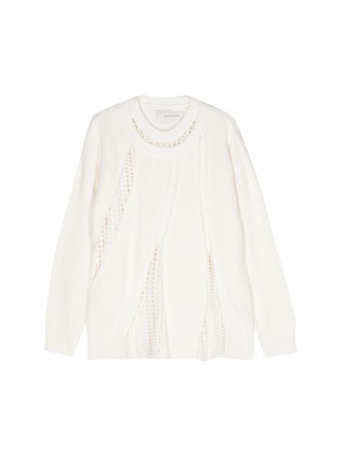 FENG CHEN WANG open-knit cotton jumper