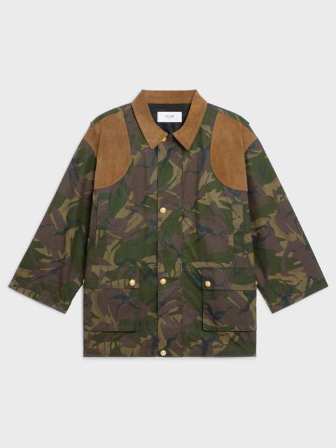 CELINE HUNTING PARKA IN WAXED FABRIC
