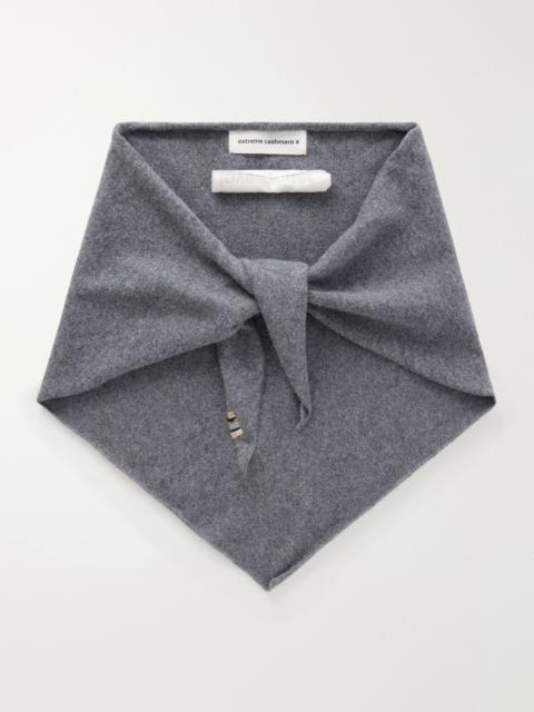 extreme cashmere Bandana cashmere-blend scarf Dark gray