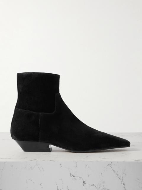 KHAITE Marfa Suede Ankle Boots