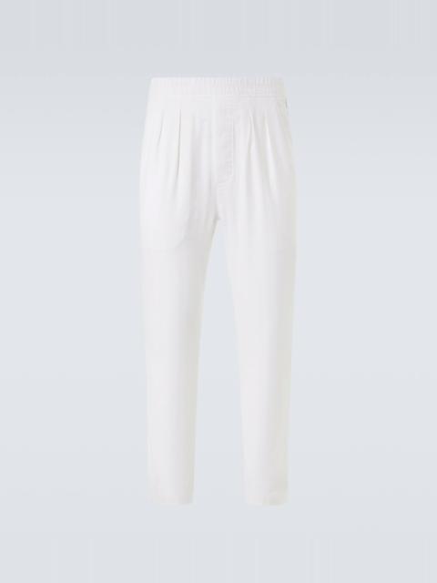 TOM FORD Cotton and silk straight pants