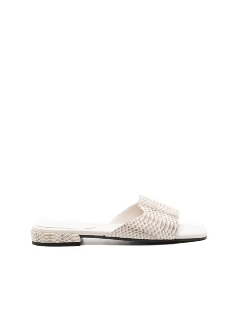 JIMMY CHOO Dina snakeskin-print sandals