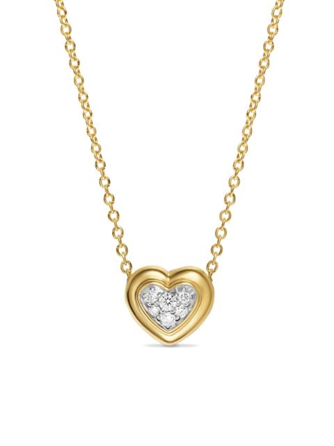 DAVID YURMAN Women's Puffy Heart Pendant Necklace in 18K Yellow Gold with Diamonds, 7.8 MM - Diamond