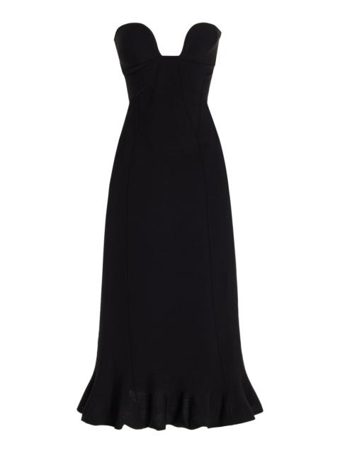 NENSI DOJAKA Knit Bustier Midi Dress black