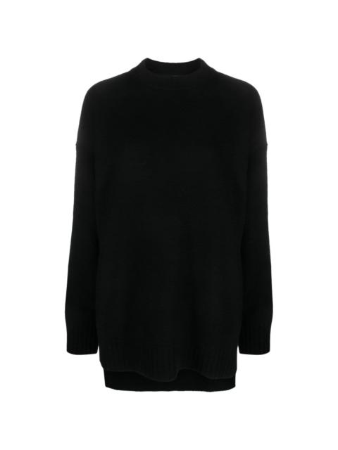 long-sleeve crew-neck wool jumper