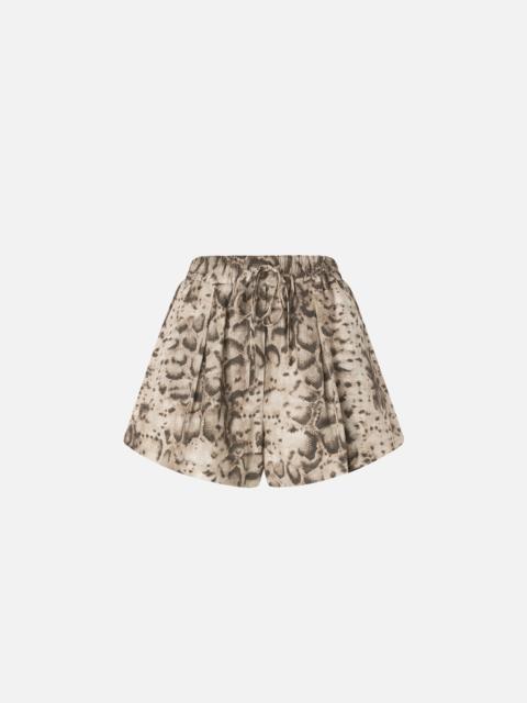 PINKO SHORTS WITH FLORAL MOTIF