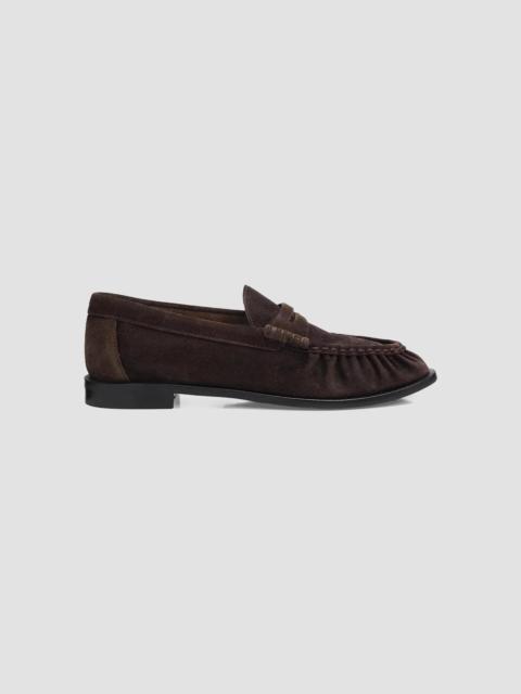 rag & bone Women's Lexi Suede Penny Loafers - Dark Chocolate Suede